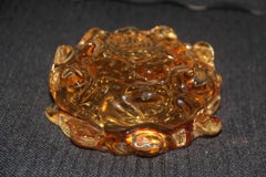 Yellow Murano Art Glass Bowl Italian Design