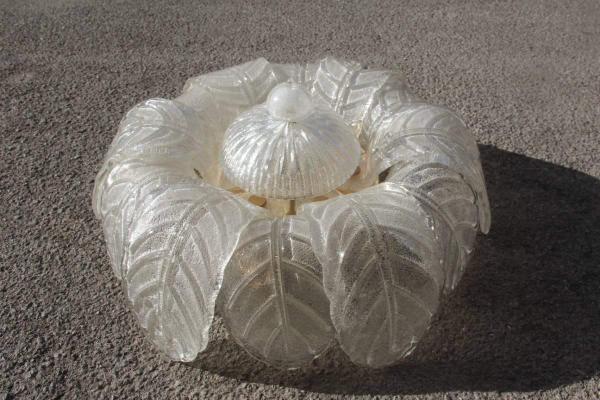 Murano glass ceiling lamp 1970 a large flower.