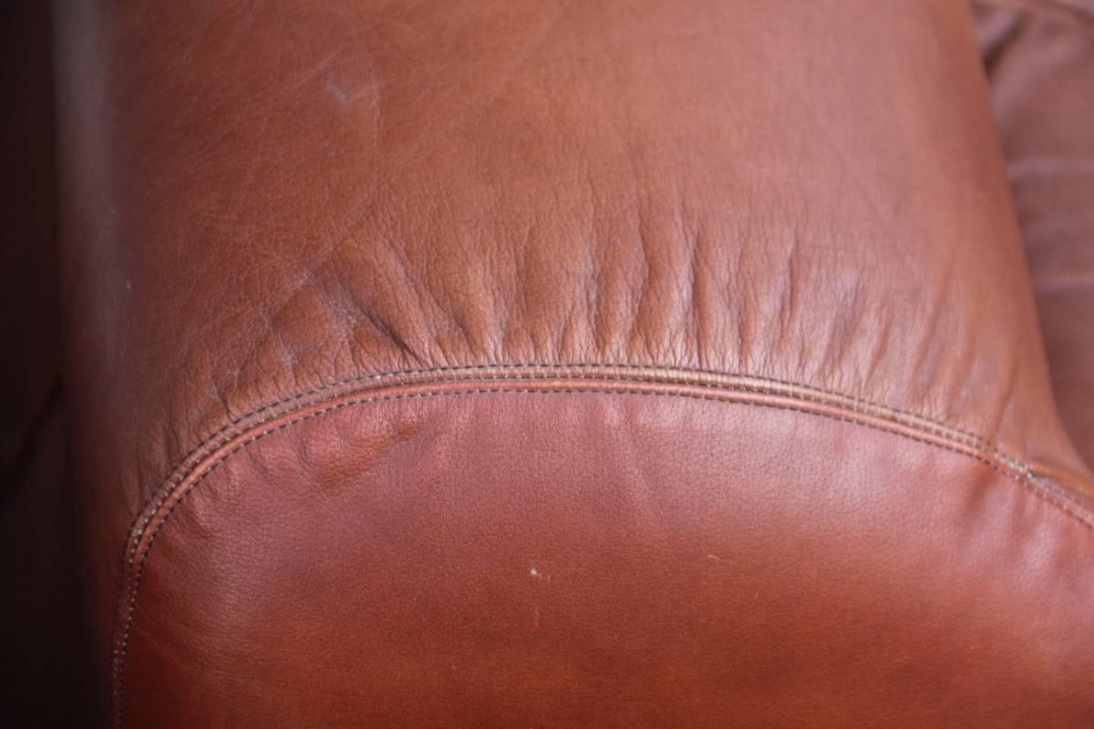 Lomazzi De Pas D'urbino Armchairs Ciuingam, 1960s Italian Design Cognac Leather  2