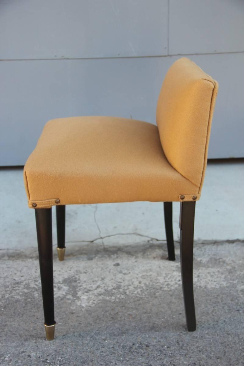Chair with Small Italian Design Back Very Elegant Mid-Century Modern  In Good Condition For Sale In Palermo, Sicily