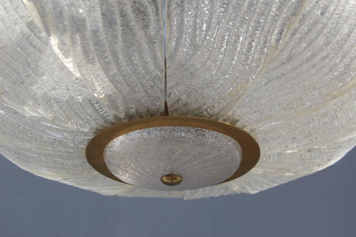 Mid-Century Modern Murano Glass Ceiling Lamp Venini