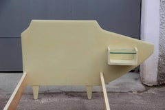 Pair of Italian Single Beds Design Dassi Wood Lacquered Mid century Modern