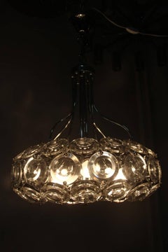 Torlasco Italian Space Age Pop Art Chandelier 1970s Lens Glasses