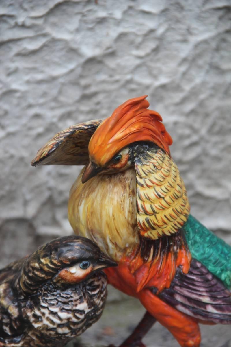 Sculpture « Pheasants » en porcelaine de Guido Cacciapuoti Excellent état - En vente à Palermo, Sicily