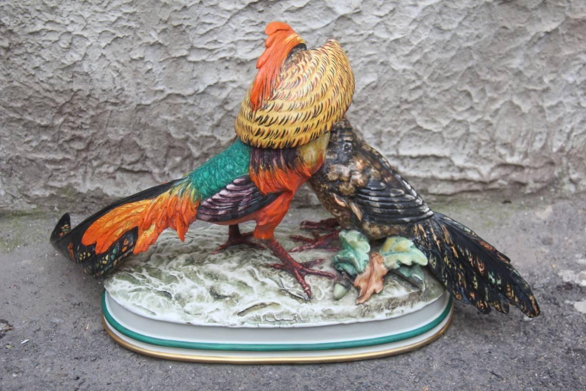 Porcelaine Sculpture « Pheasants » en porcelaine de Guido Cacciapuoti en vente