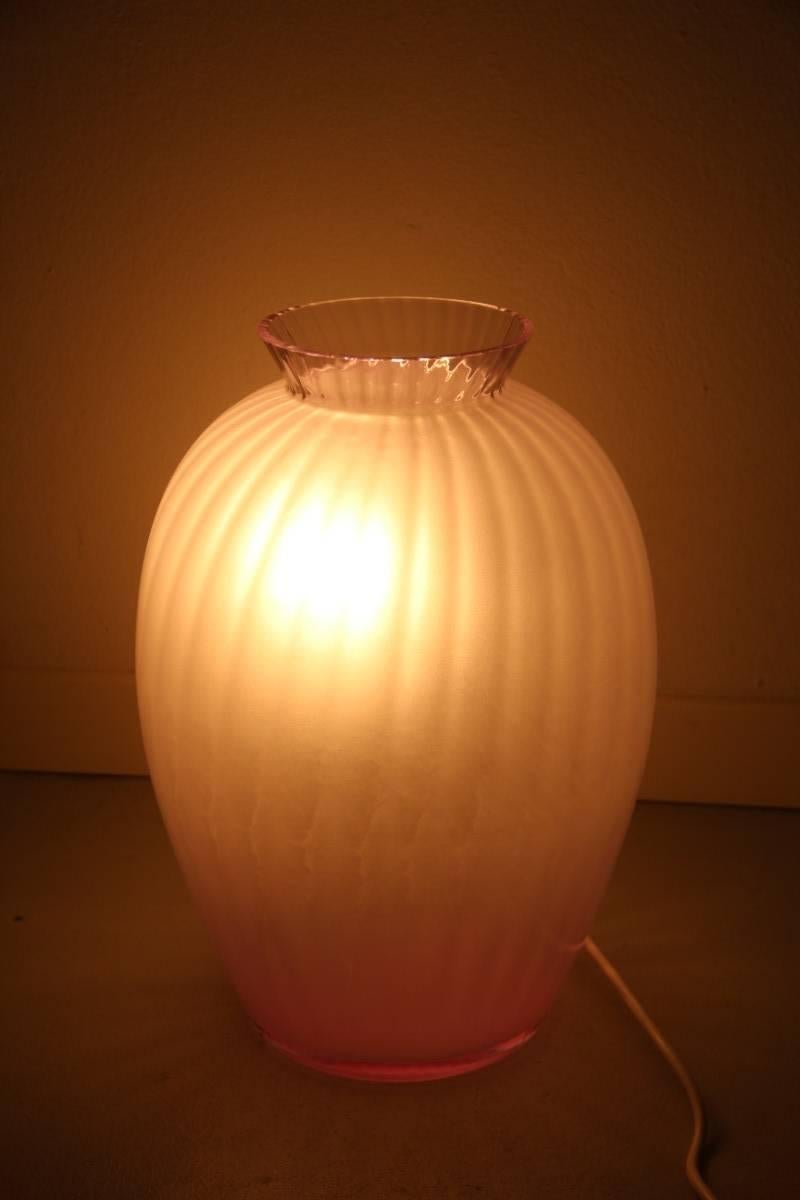 Italian Table Lamp in the Shape of Vase Carlo Moretti Murano Art Glass, 1970 For Sale