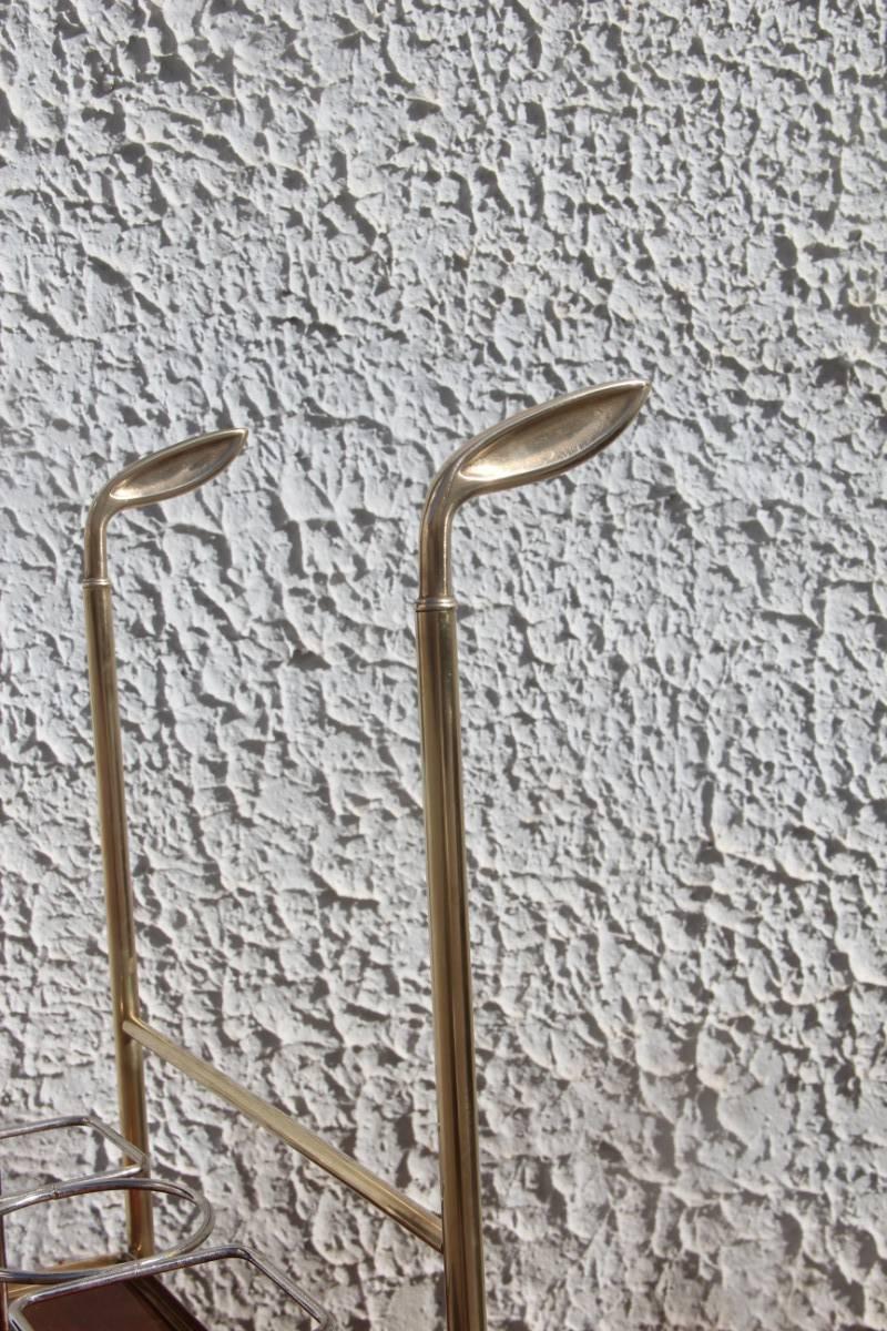 Italiano Carrello Bar Maniglie Golf Club Mid-Century Modern Italian Design in vendita