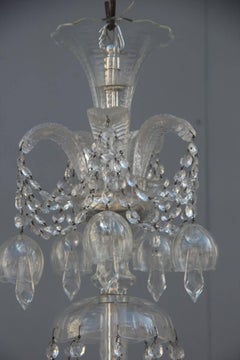 Old Bohemian Chandelier Chic Design and Elegant Crystal 1950