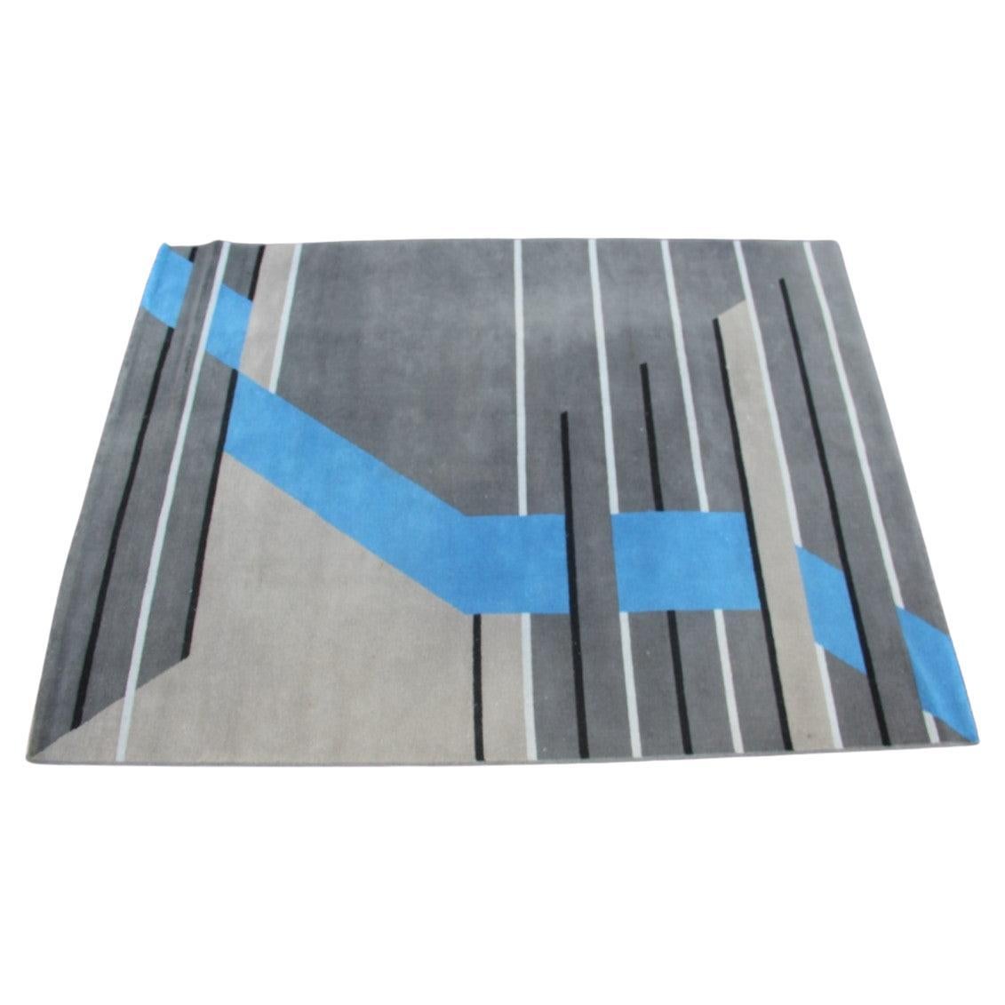 Italian Carpet Italian Design Geometrical, 1980 For Sale