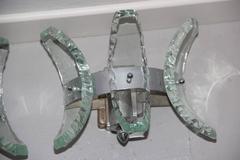 Pair of Sconces Minimal Design Crystal Sculpture, 1960s