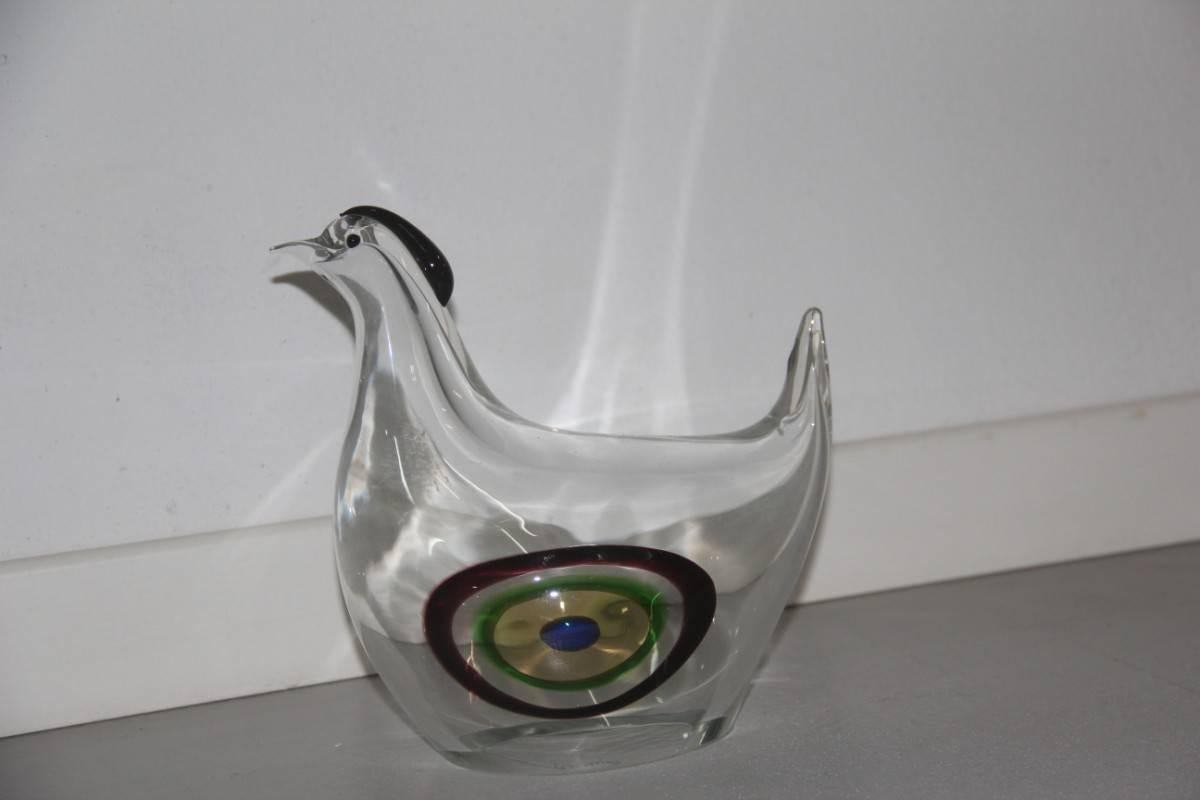 La sculpture d'oiseau Murrina, verre d'art de Murano, 1960.