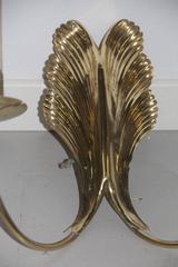 Apliques escultura original de latón Diseño italiano de mediados de siglo