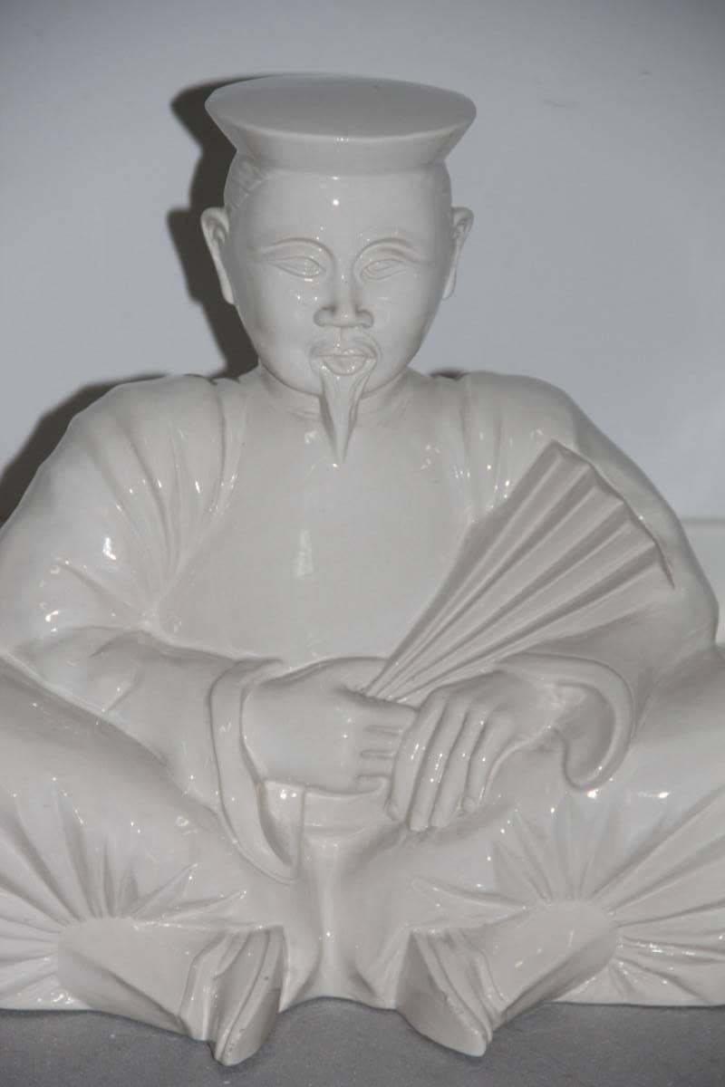 Figurative Ceramics 1970s Very Special Buddha In Excellent Condition For Sale In Palermo, Sicily