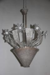 Special and Elegant Chandelier in Murano Glass Barovier Rugiadoso, 1940s