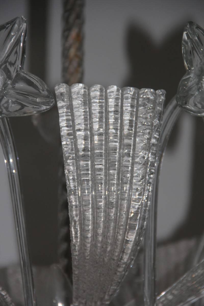 Special and Elegant Chandelier in Murano Glass Barovier Rugiadoso, 1940s For Sale 3