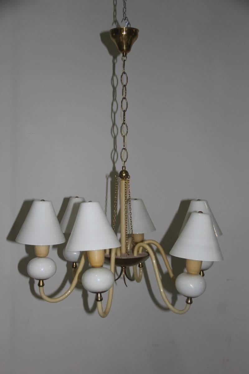 Mid-Century Modern Elegant Refined Chandelier Murano Glass Art Very Special, 1940s For Sale