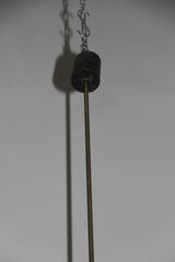 Sculpture Brass and Glass Chandelier, Mid-Century, Italian Design