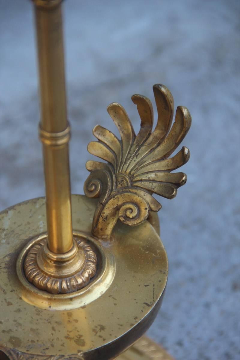 1920, Bronze Table Lamp with Chiselled Decorations Art Nouveau In Good Condition For Sale In Palermo, Sicily