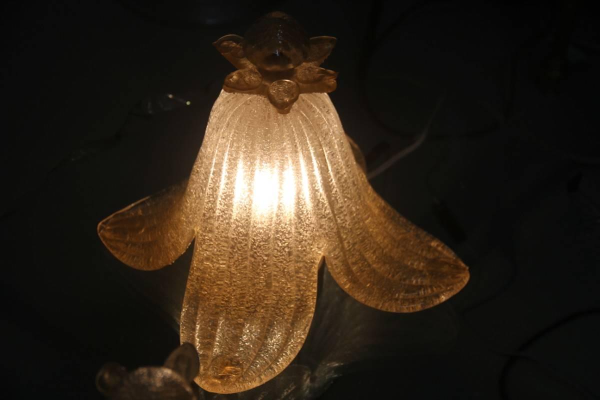 Murano Table Lamp Glass 1970s Gold Powder Italian Design  For Sale 2