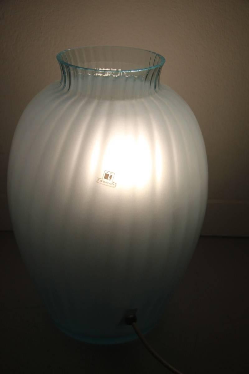 Italian Table Lamp in the Shape of Vase Carlo Moretti Murano Art Glass, 1970 For Sale