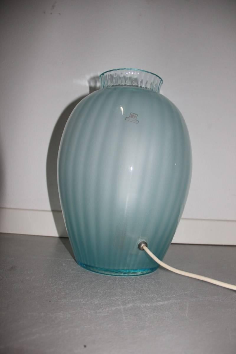 Table Lamp in the Shape of Vase Carlo Moretti Murano Art Glass, 1970 In Excellent Condition For Sale In Palermo, Sicily