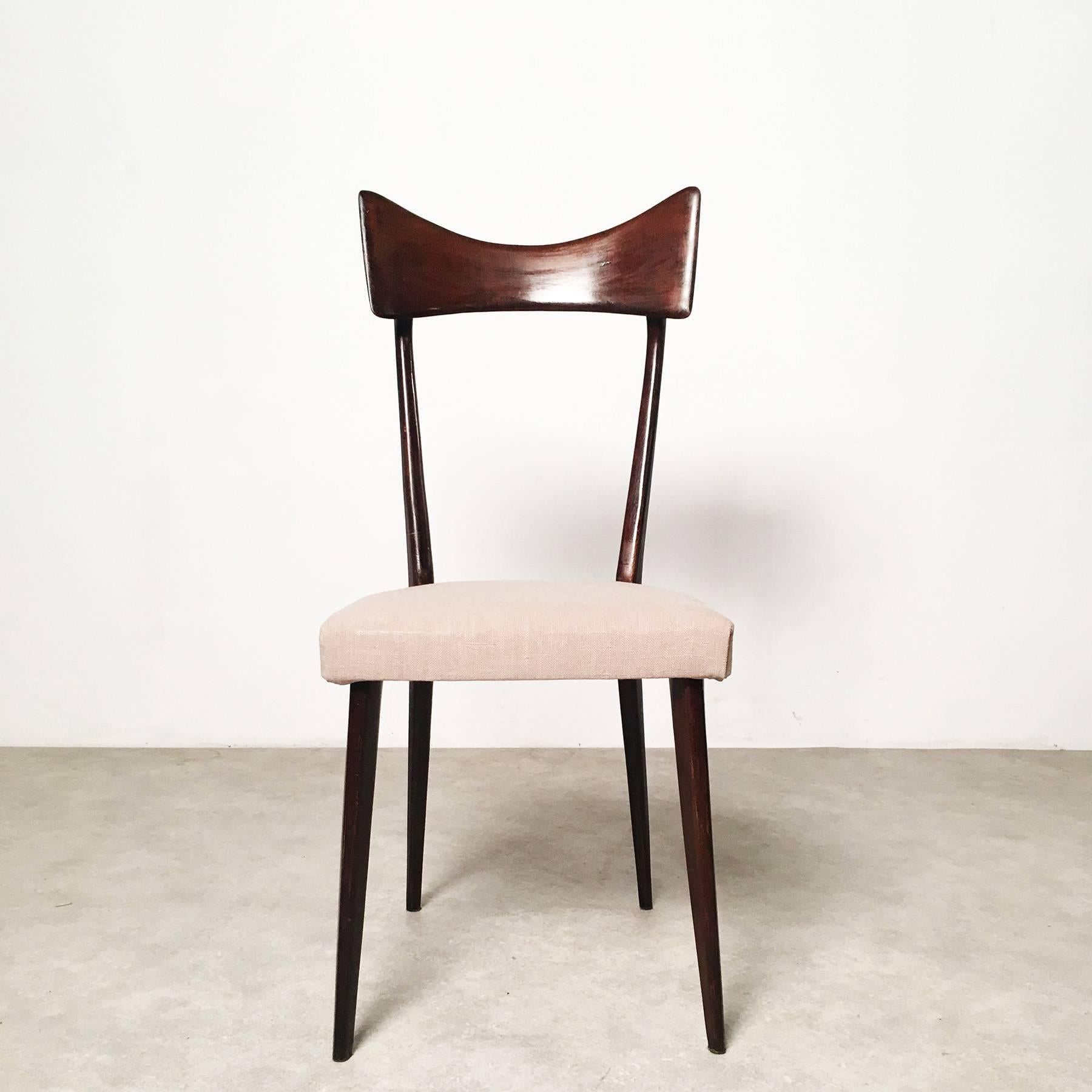 Mid-20th Century Set of Italian Modernist Chairs in the Manner of Ico Parisi For Sale