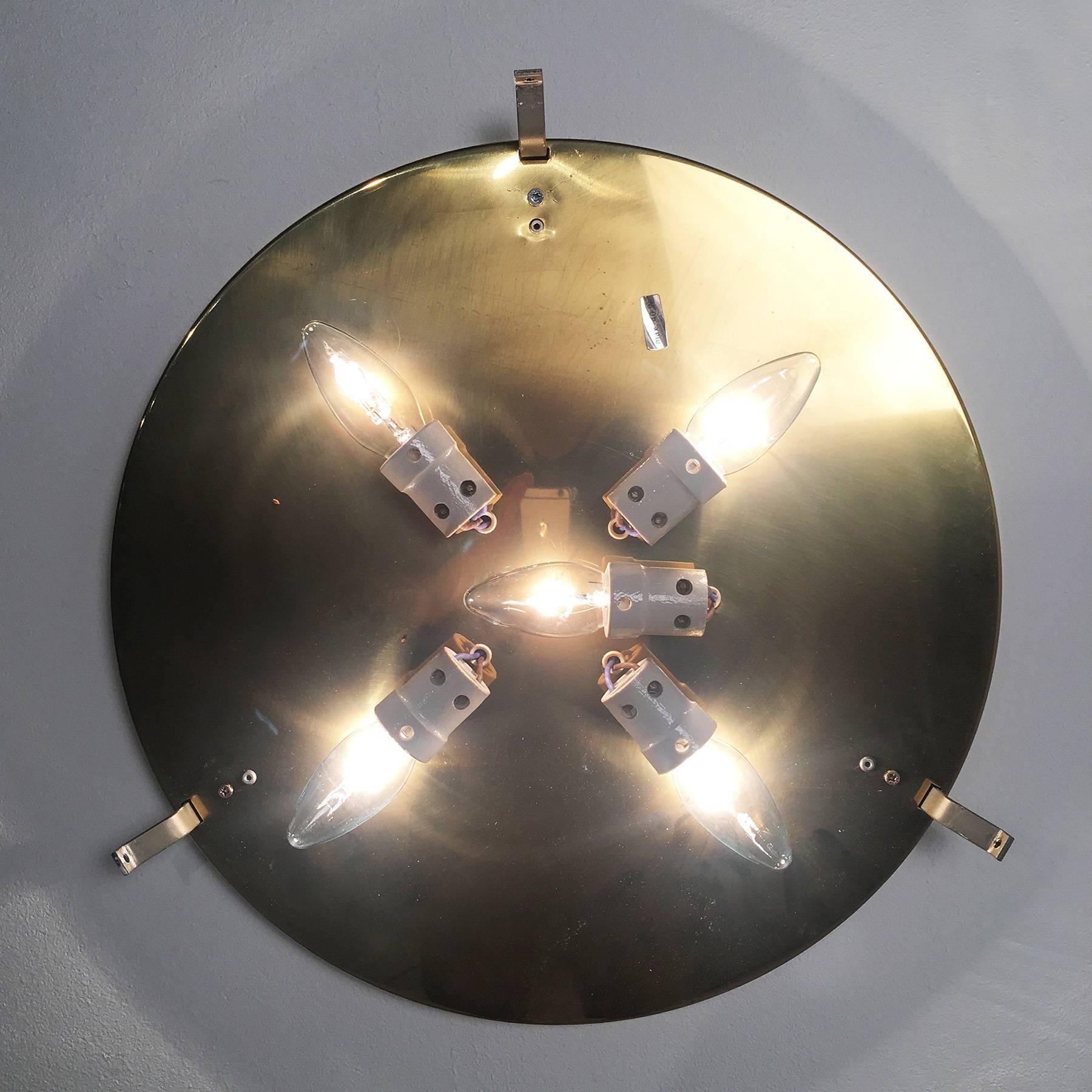 Three Modernist Wall or Ceiling Lamps Made by Hillebrand In Excellent Condition In Cologne, DE
