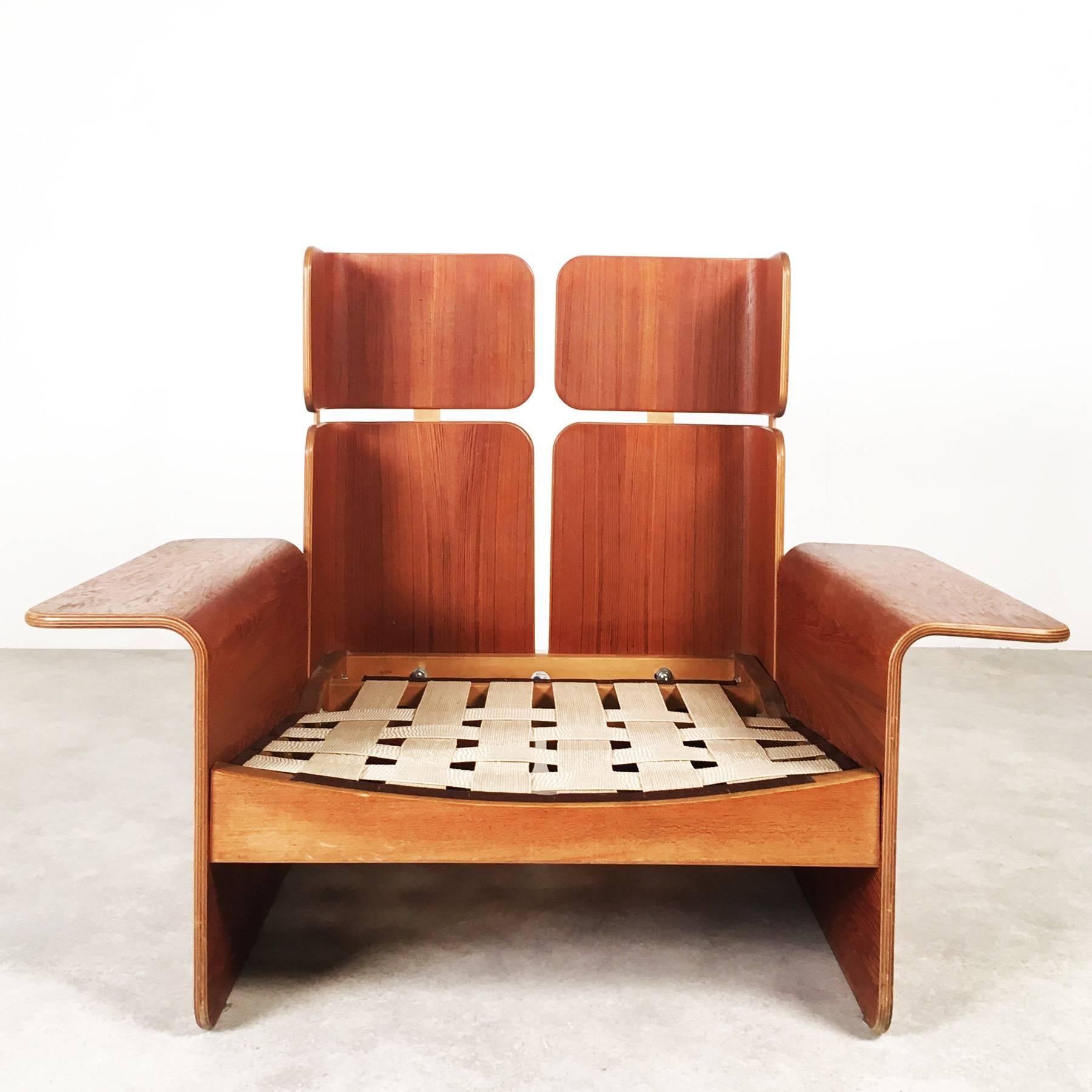 Veneer Rare Teak Lounge Chair by CFC Silkeborg