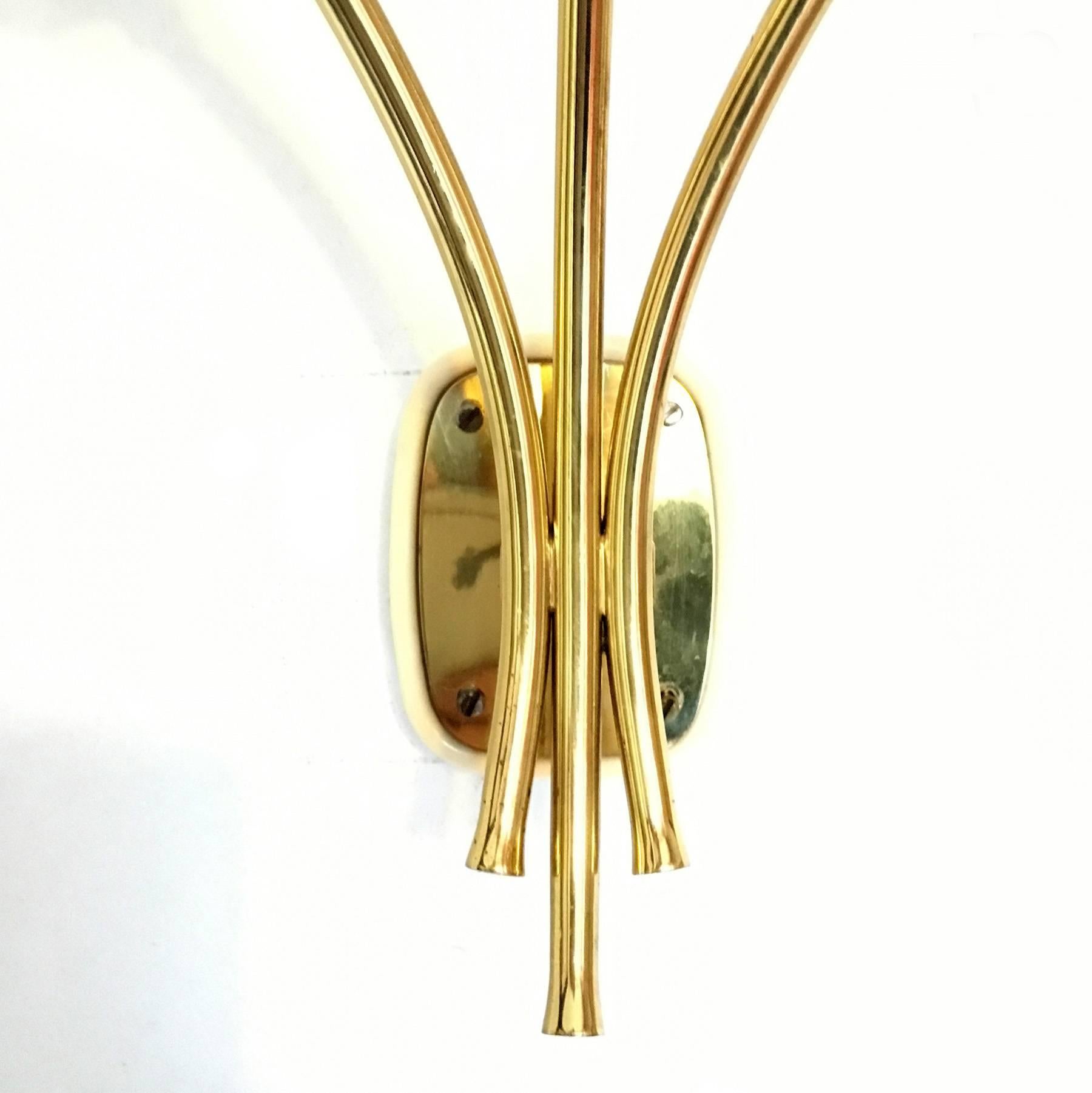 Mid-20th Century Pair of 'Snowflake' Wall Sconces by Emil Stejnar for Rupert Nikoll For Sale