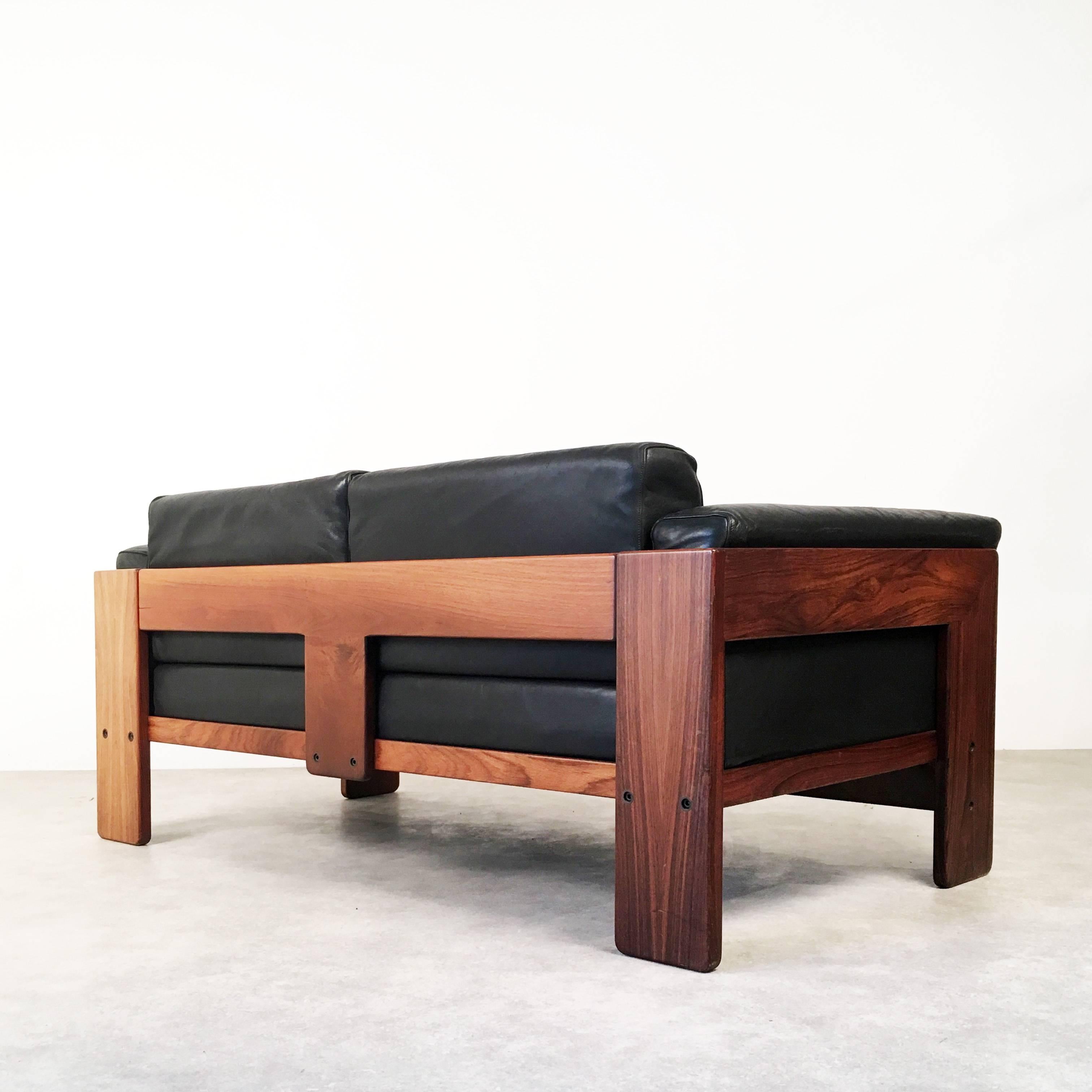 Varnished Two-Seat Sofa 'Bastiano' by Afra & Tobia Scarpa for Gavina For Sale