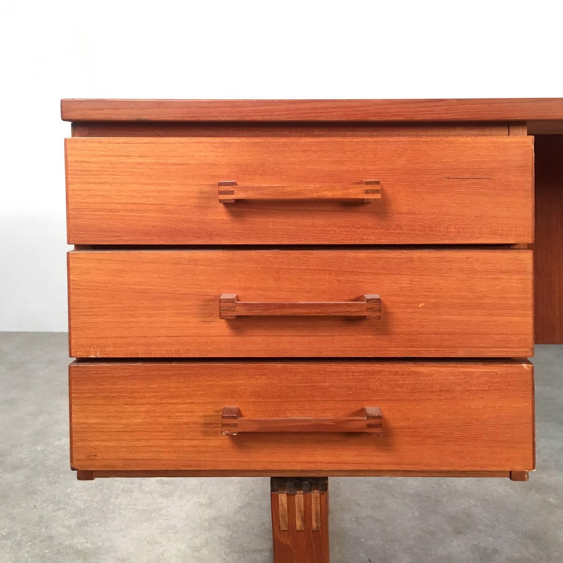 Danish Teak Desk by Bramin In Good Condition In Cologne, DE