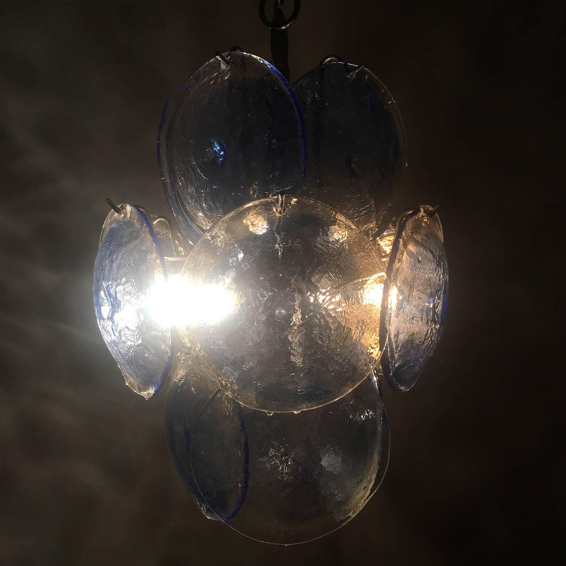 Italian Murano Glass Chandelier from the 1970s by Gino Vistosi For Sale