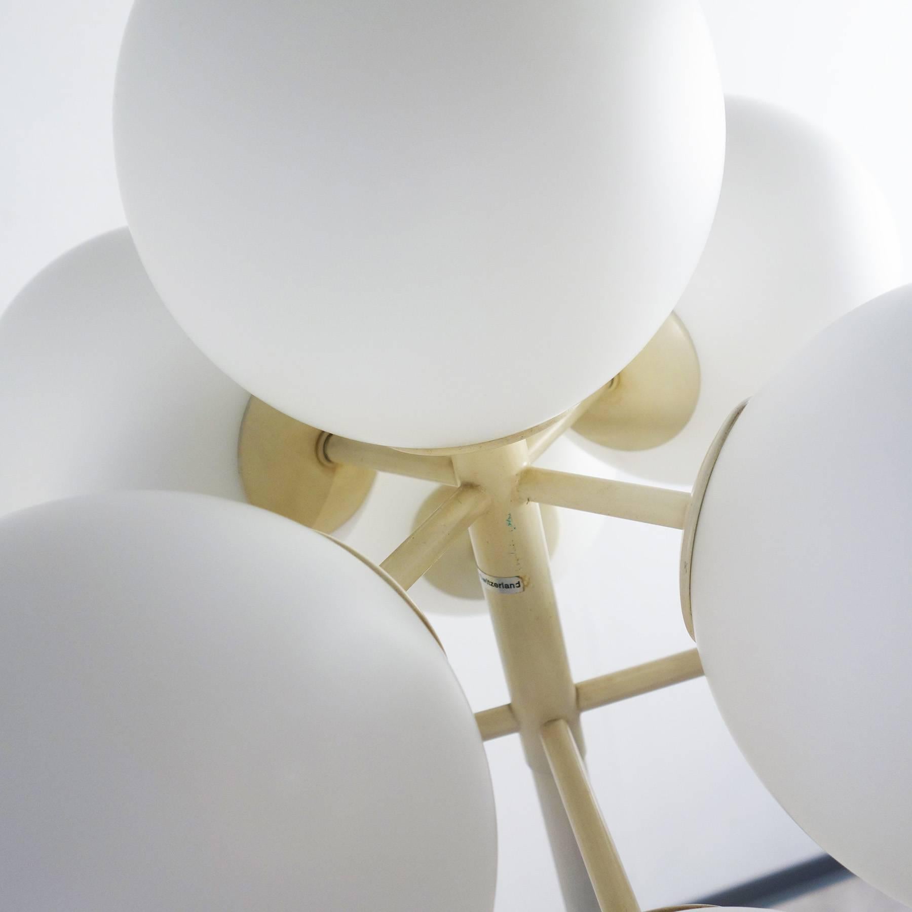 Frosted Space Age Bubble Lamp from the 1960s, Made by Temde Leuchten