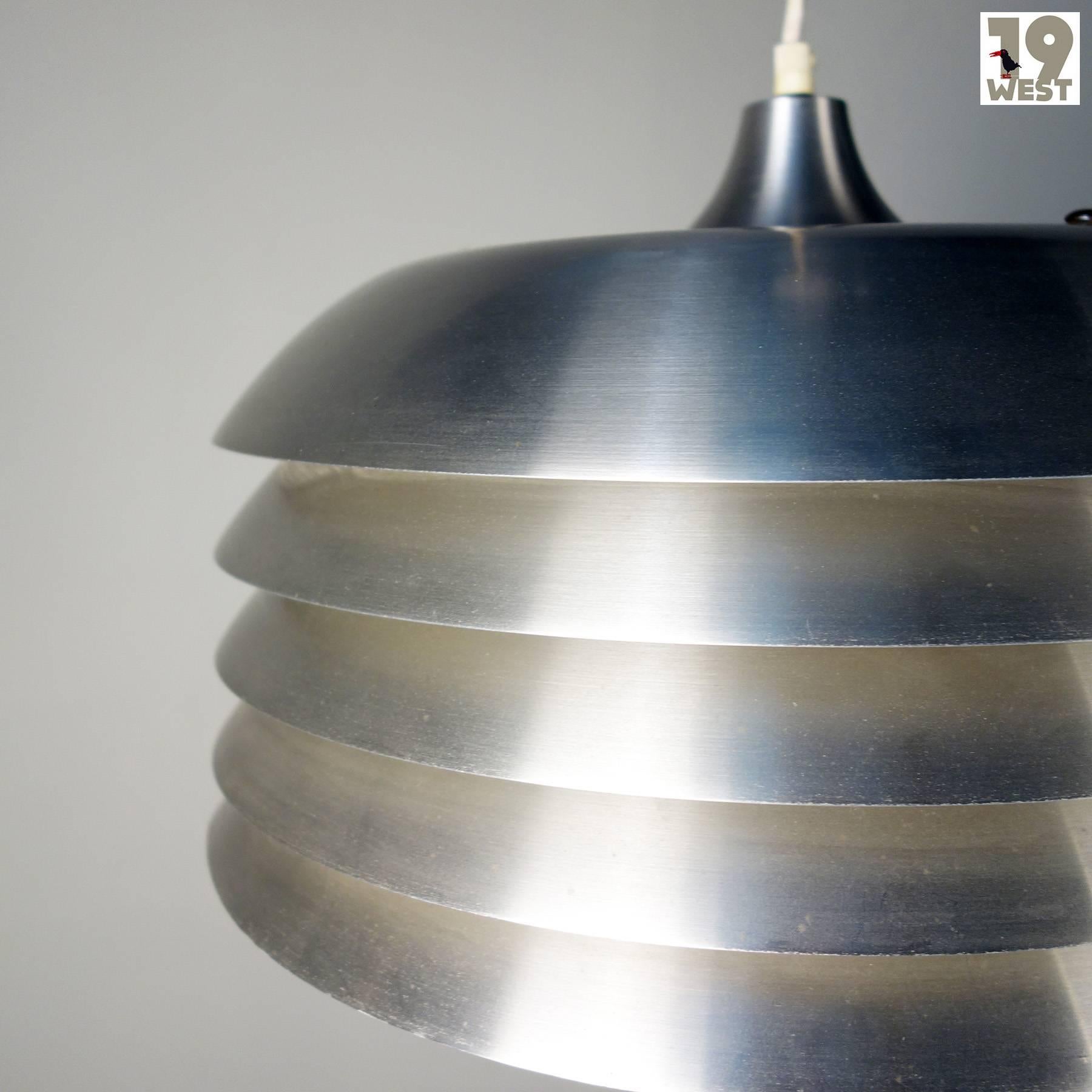 Aluminum Swedish Pendant Lamp by Hans Agne Jakobsson for Markaryd