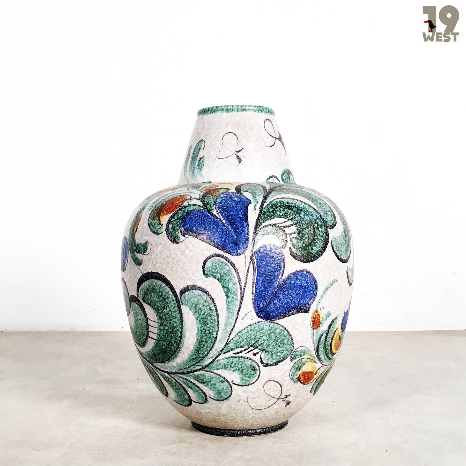 Large Ceramic Floor Vase from the 1950s, Manufactured by Ruscha For Sale 3