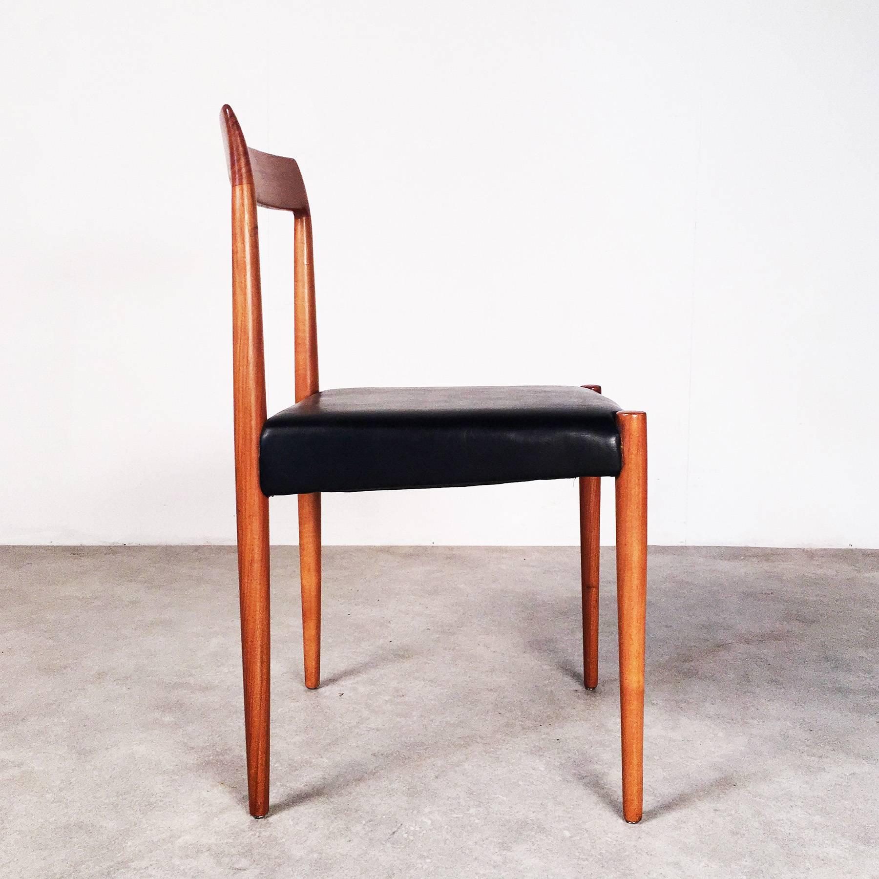 Modern Six Dining Chairs from the 1960s, Manufactured by Lübke