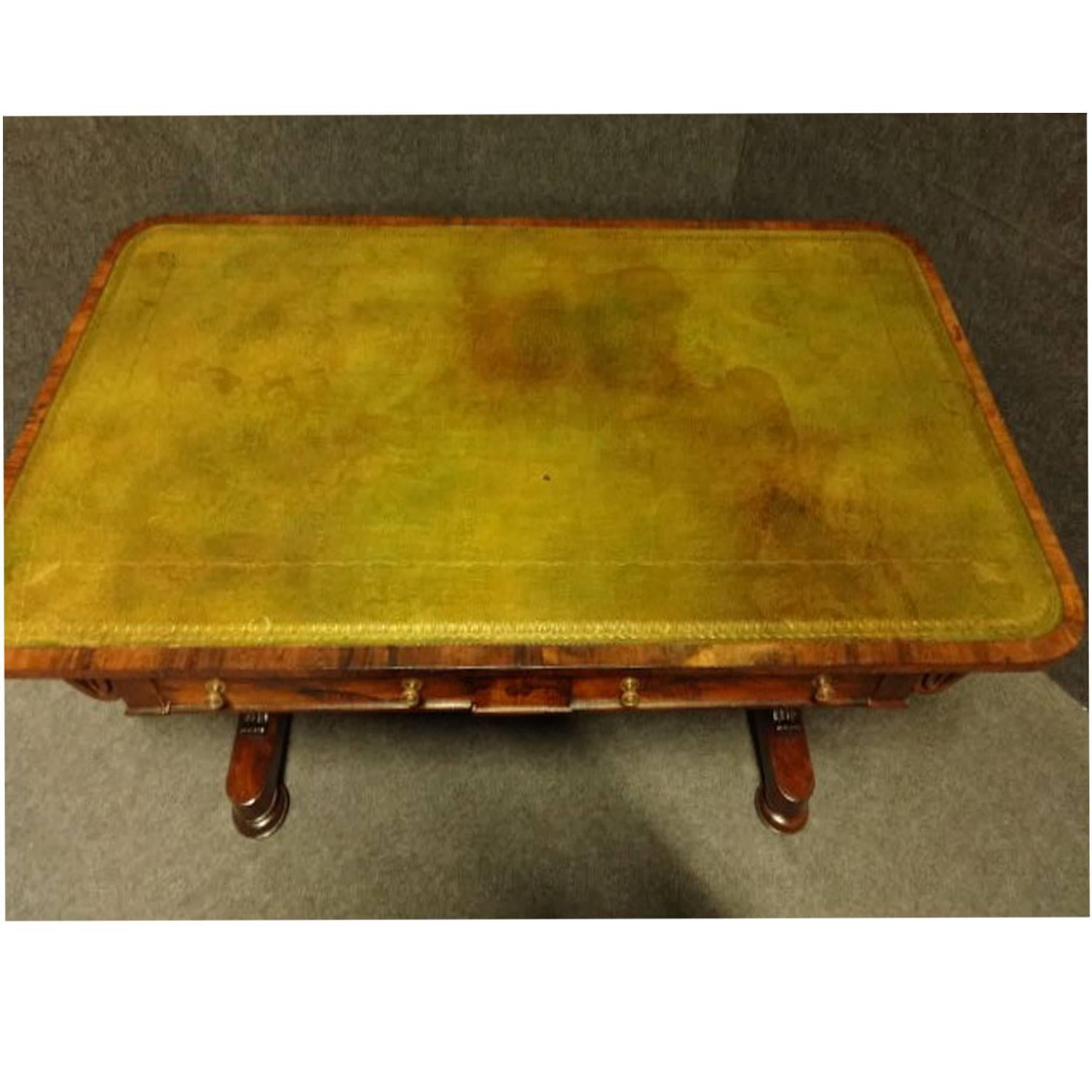 English Excellent Quality Regency Rosewood Library Table