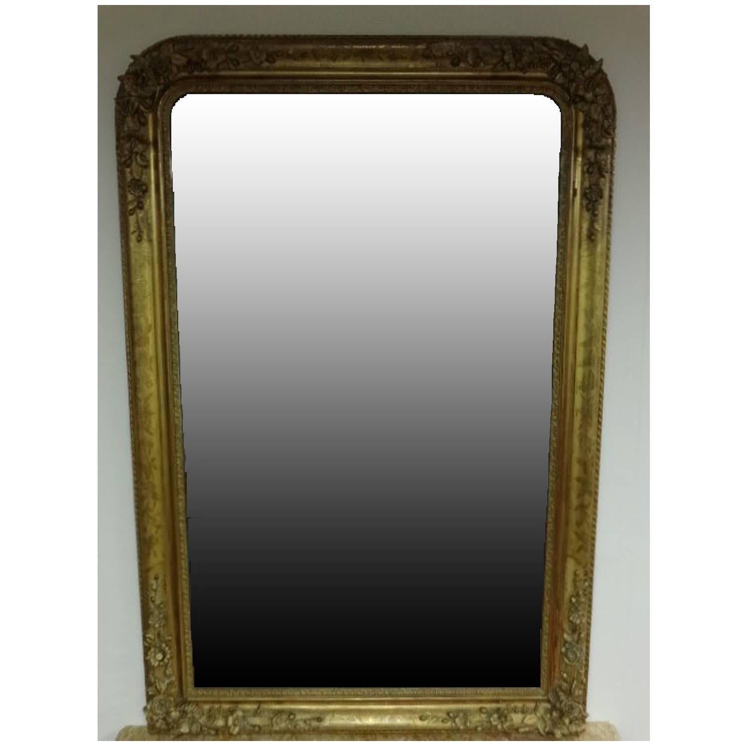Large French Mirror In Good Condition For Sale In Applyby Magna, Staffordshire