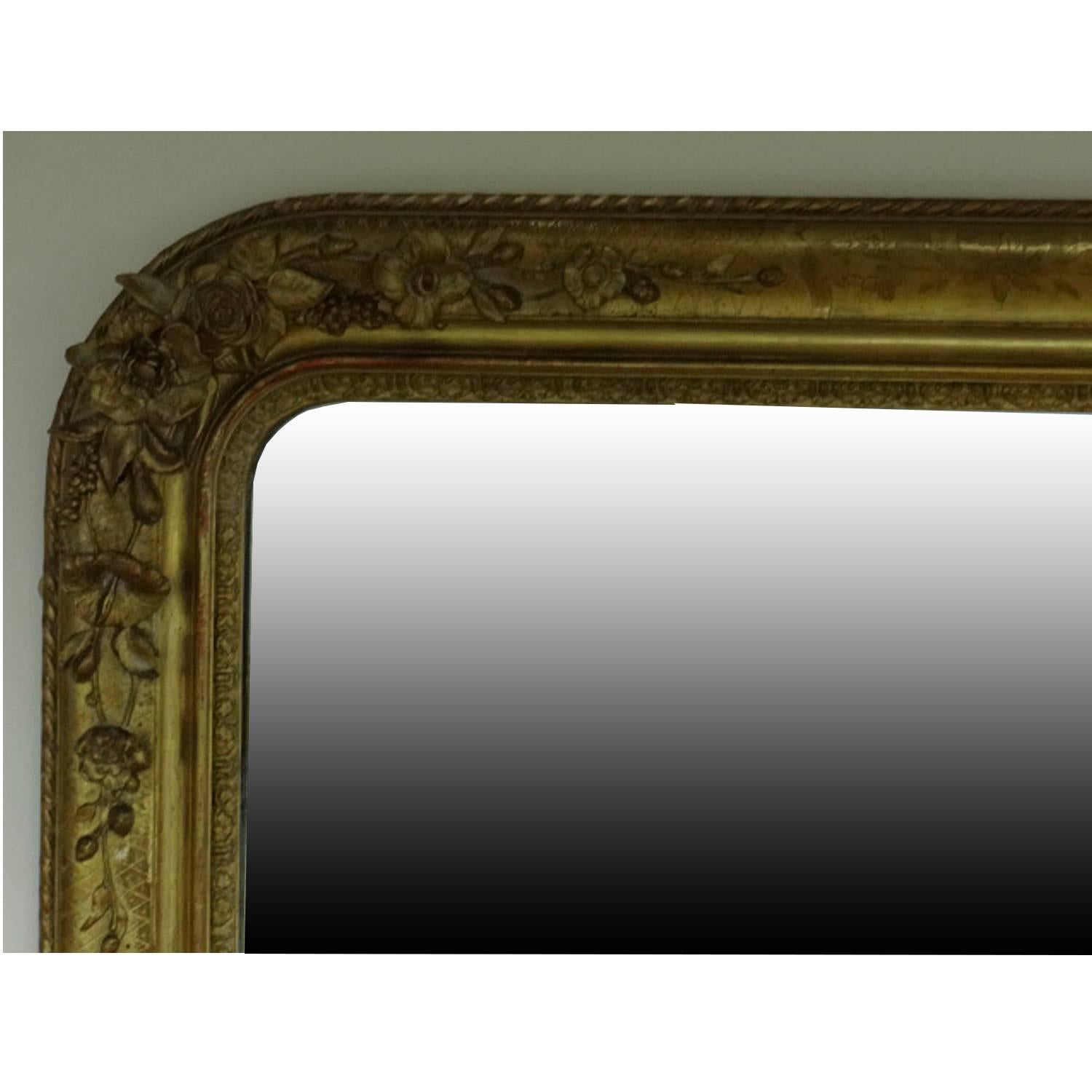 Late 19th Century Large French Mirror For Sale
