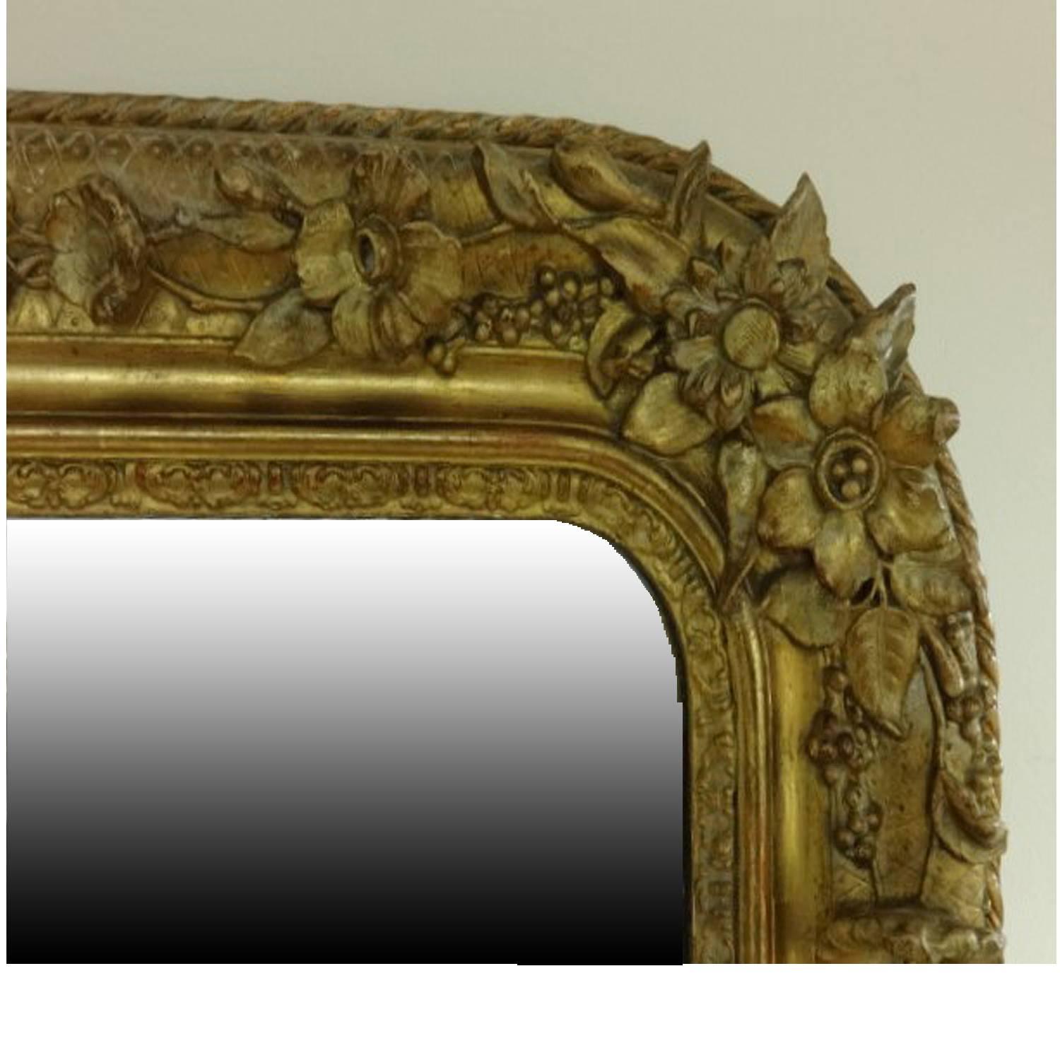 Louis Philippe Large French Mirror For Sale