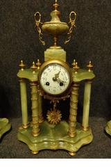 Stunning Onyx Clock Garniture