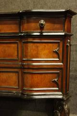 Rare Pair of French Breakfront Walnut aand Ebonised  Side Cabinets C1880