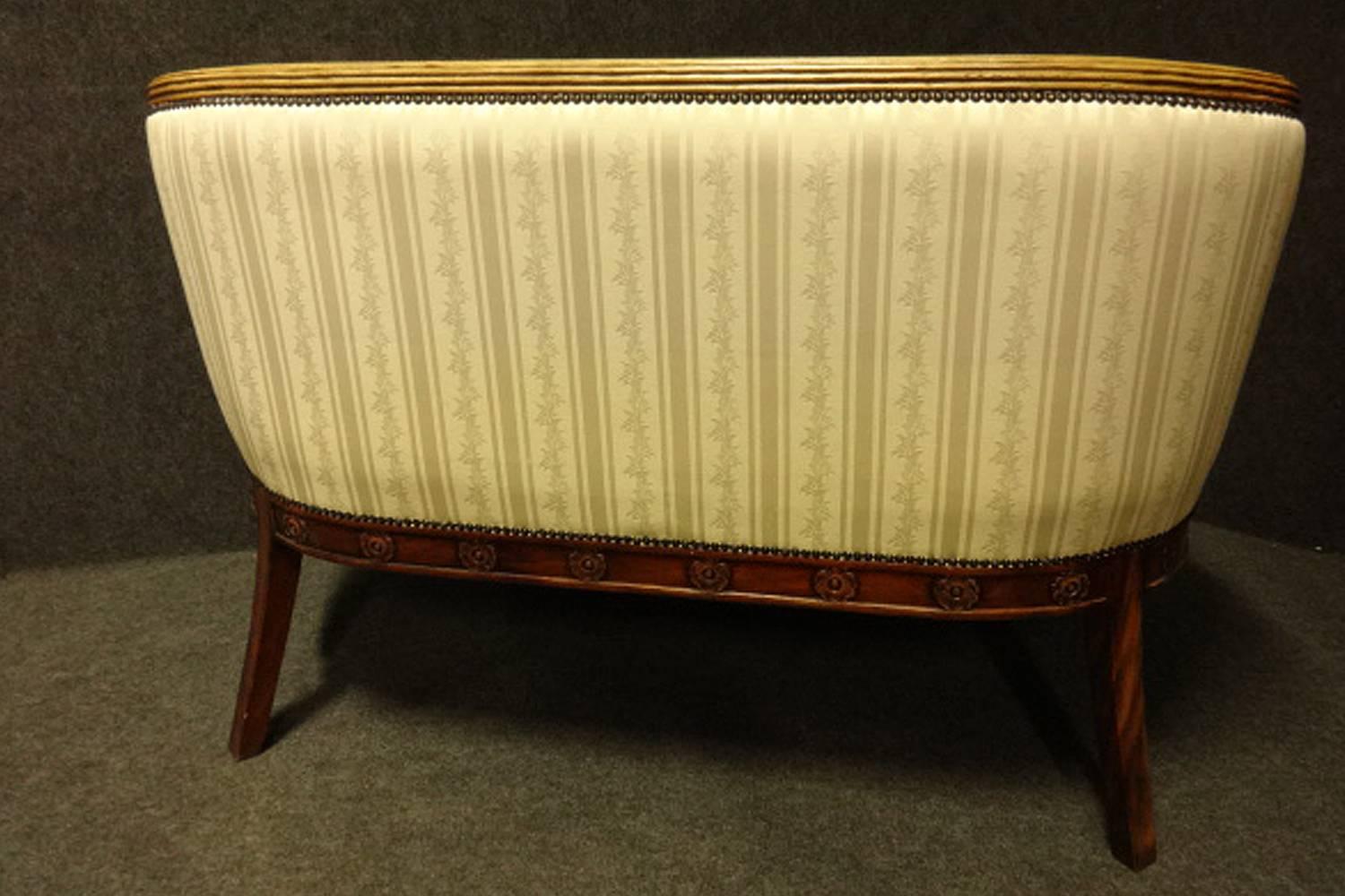 Mid-20th Century Stunning Mahogany Framed Sofa
