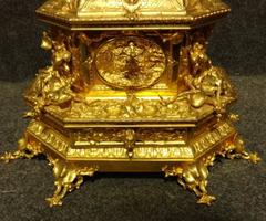 Outstanding French Gilt Bronze Table Jewellery Casket C.1850