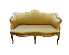 Superb Victorian French Newly Upholstered  French Gilt Sofa, Settee