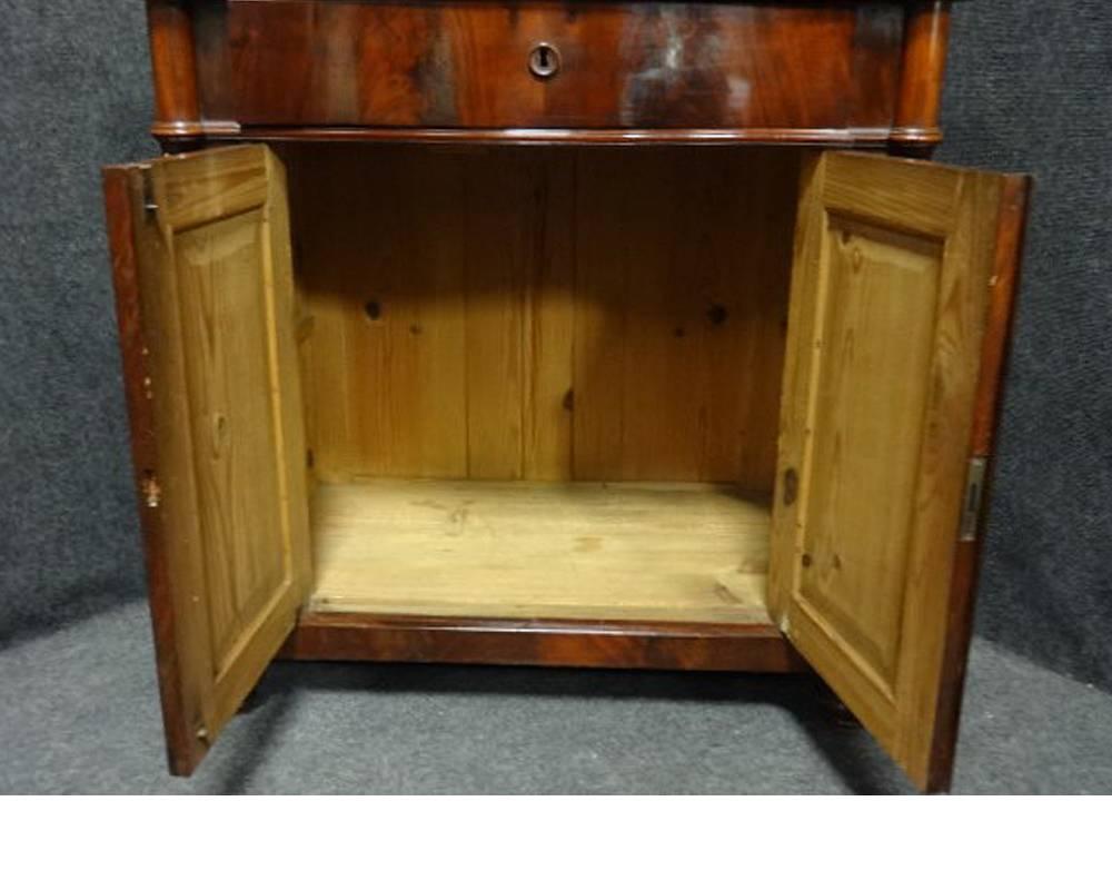 Fabulous French 19th Century Mahogany Empire Period Cabinet with Mirror In Good Condition For Sale In Applyby Magna, Staffordshire