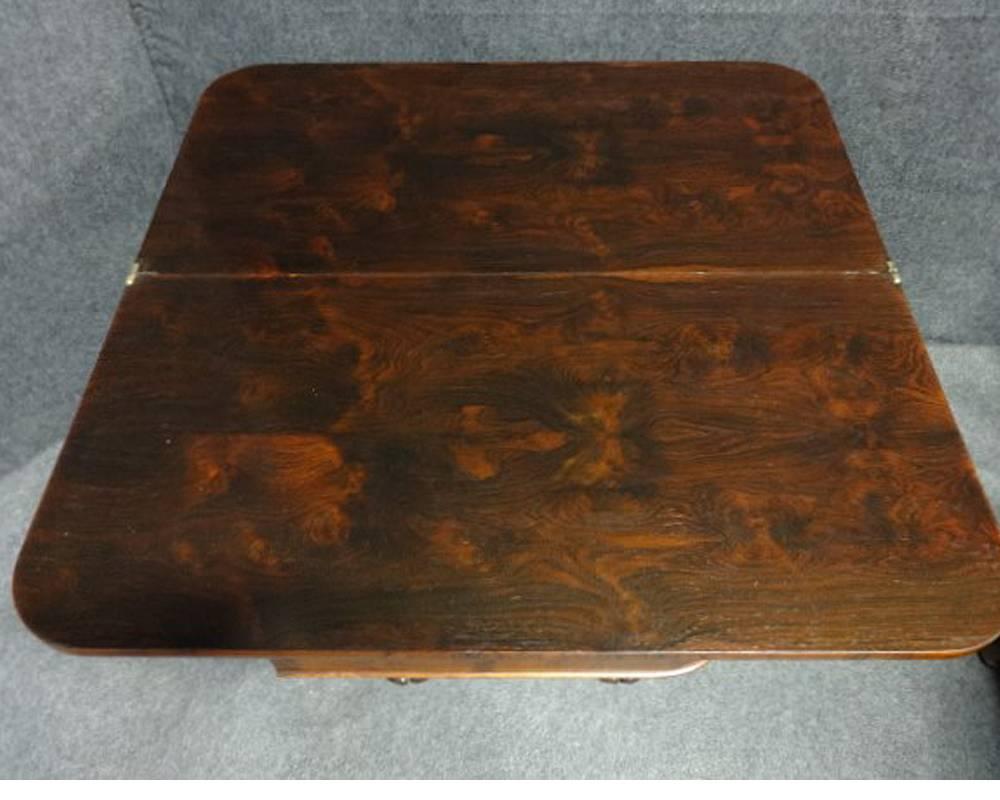 Superb William 4th Rosewood Tea Table In Good Condition In Applyby Magna, Staffordshire