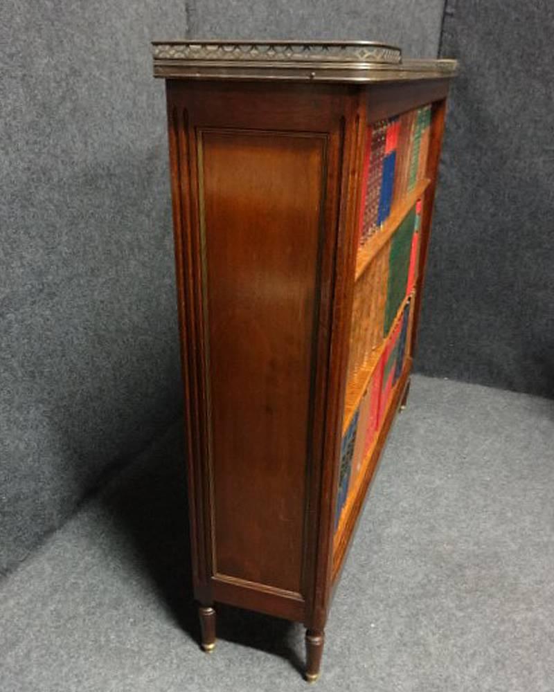 19th Century French Mahogany Adjustable Open Bookcase 4
