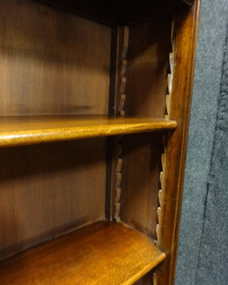 19th Century French Mahogany Adjustable Open Bookcase 7