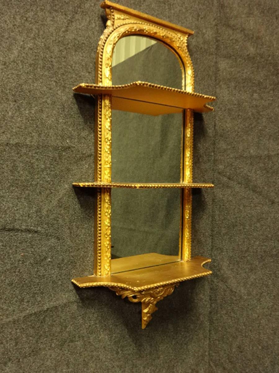 Good Pair of Victorian Gilt Pier Mirrors with Shelves C.1850 In Excellent Condition For Sale In Applyby Magna, Staffordshire